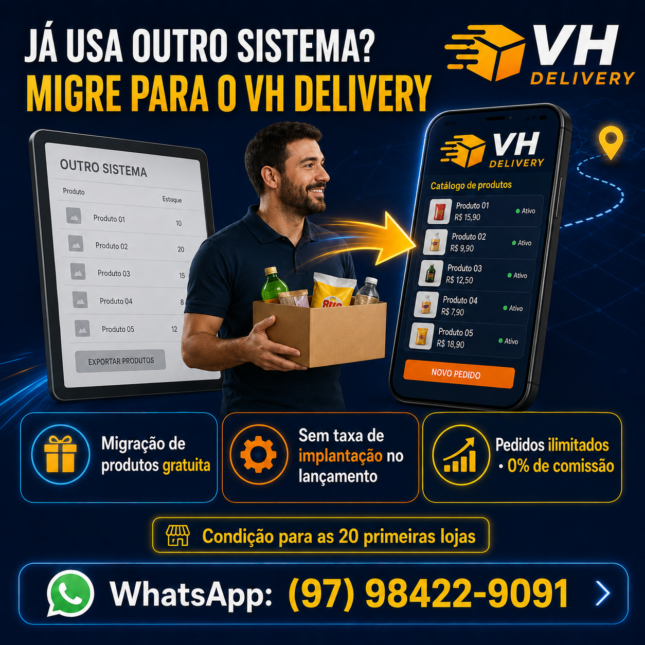 Migração gratuita para o VH Delivery