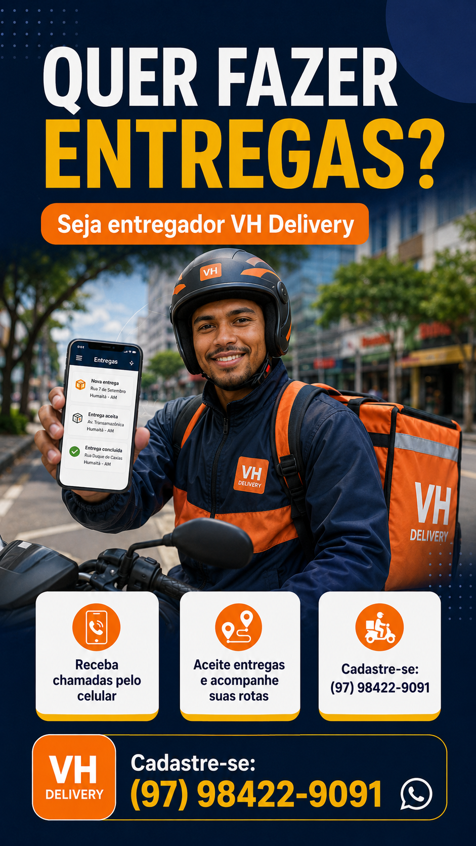 Seja entregador VH Delivery